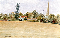 Penn Street Village: the old vicarage and church