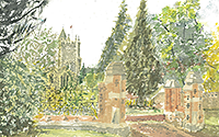 Amersham: St Mary's through gateway